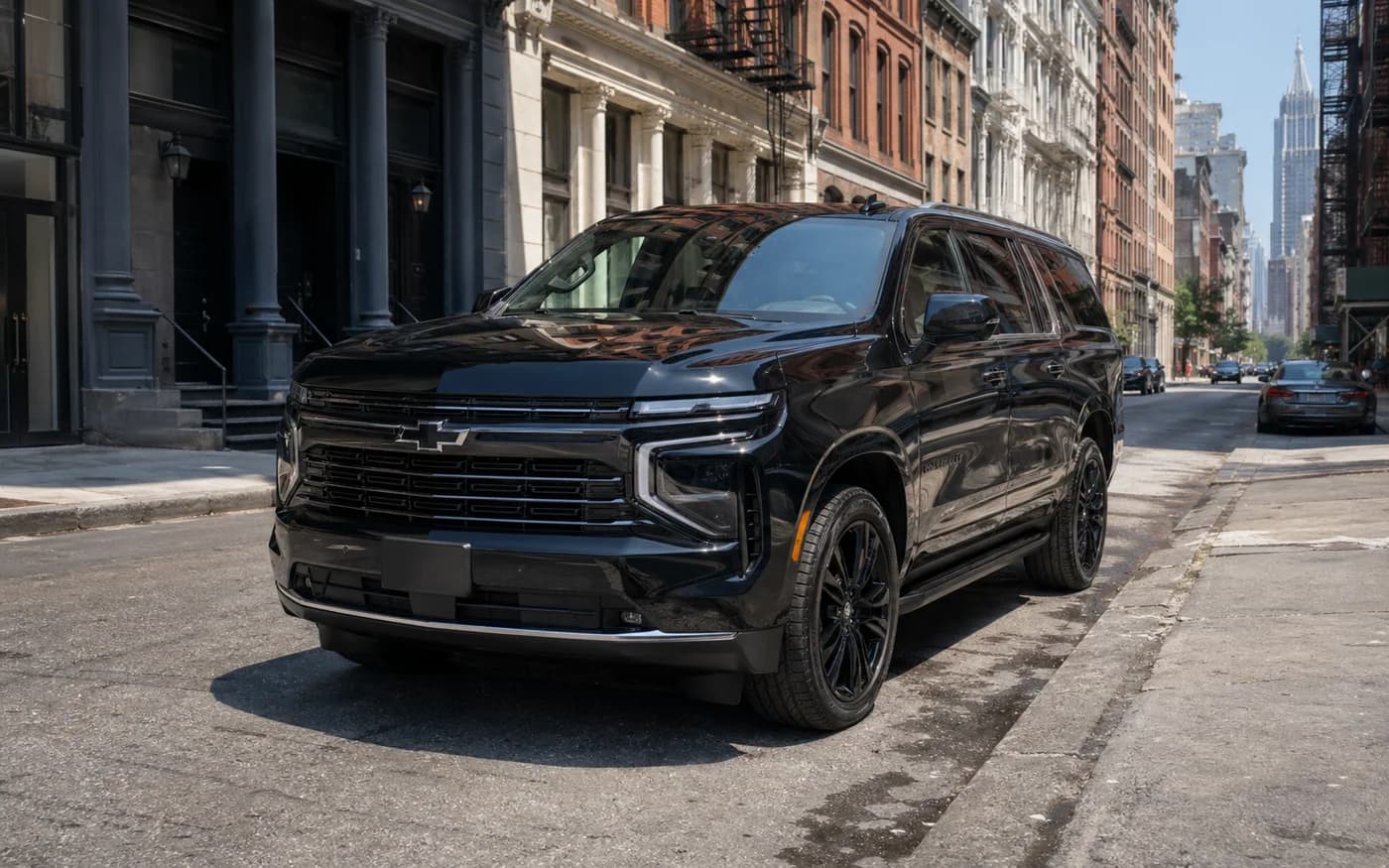 2025 Chevrolet Suburban on a sunny Tribeca street