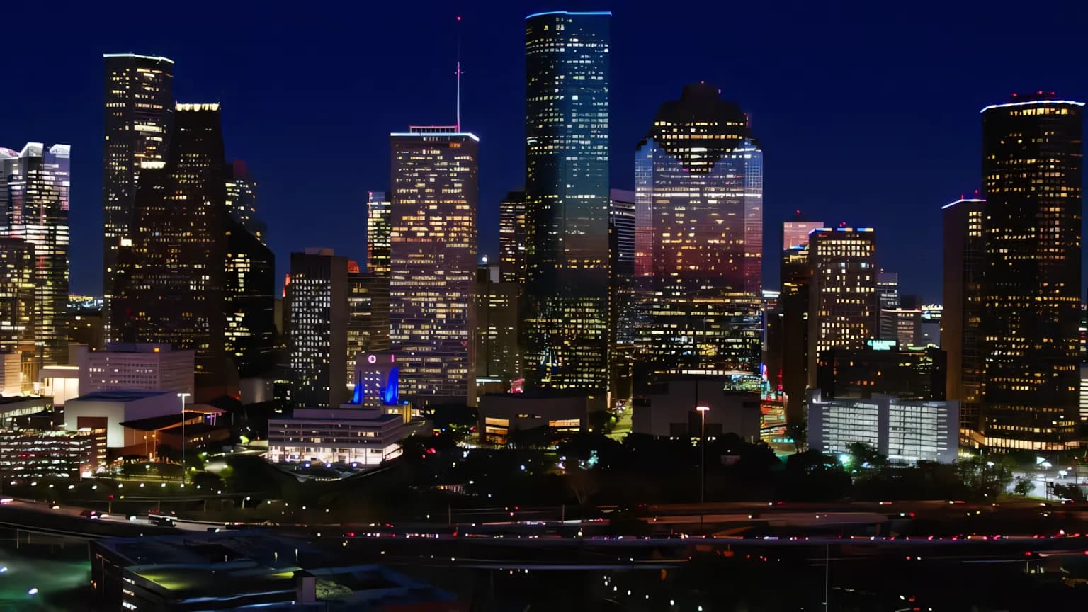 Sugar Land skyline backdrop