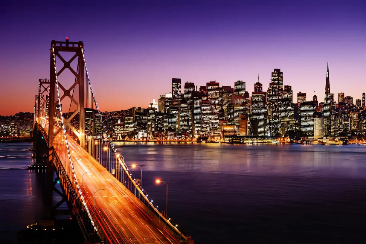Bay Area skyline backdrop
